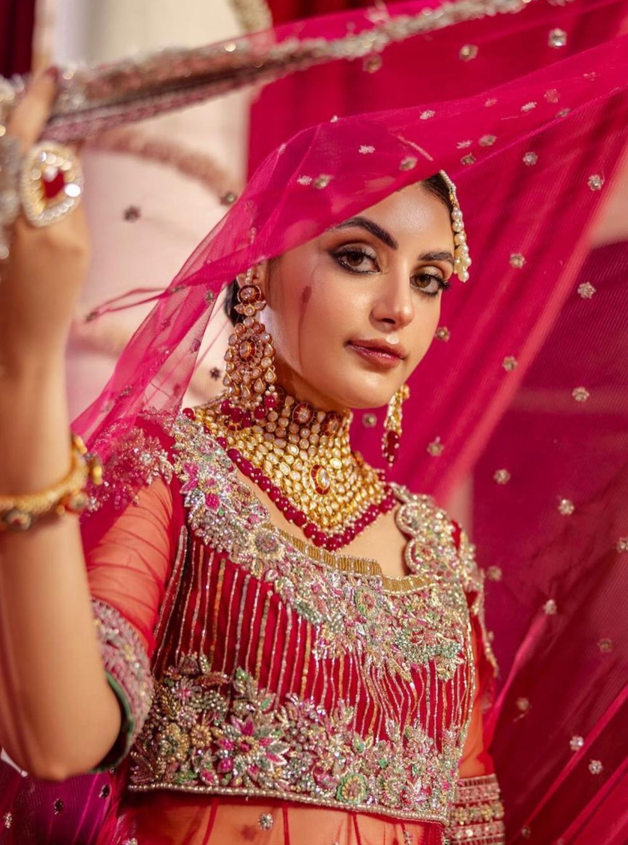 Noor-e-Chaand Gold-plated Polki Bridal Set