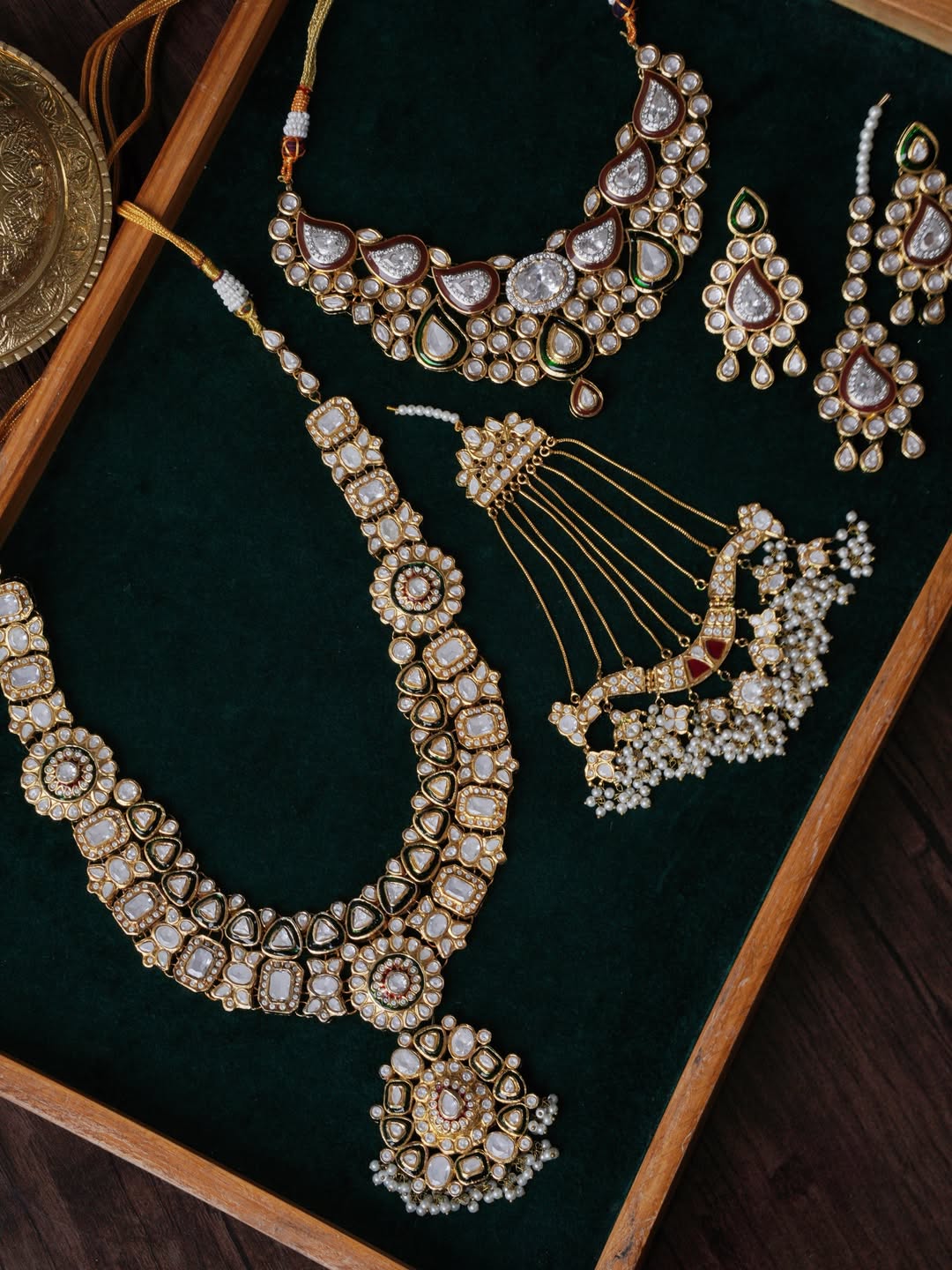 Meena Kumari Gold-plated Polki Set