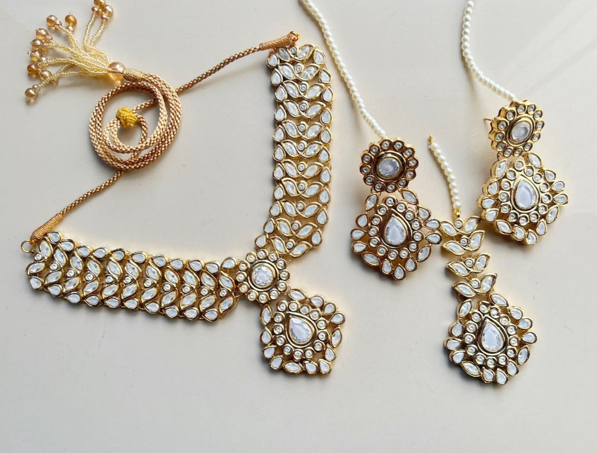 Udaipur Gold-plated Polki Necklace Set