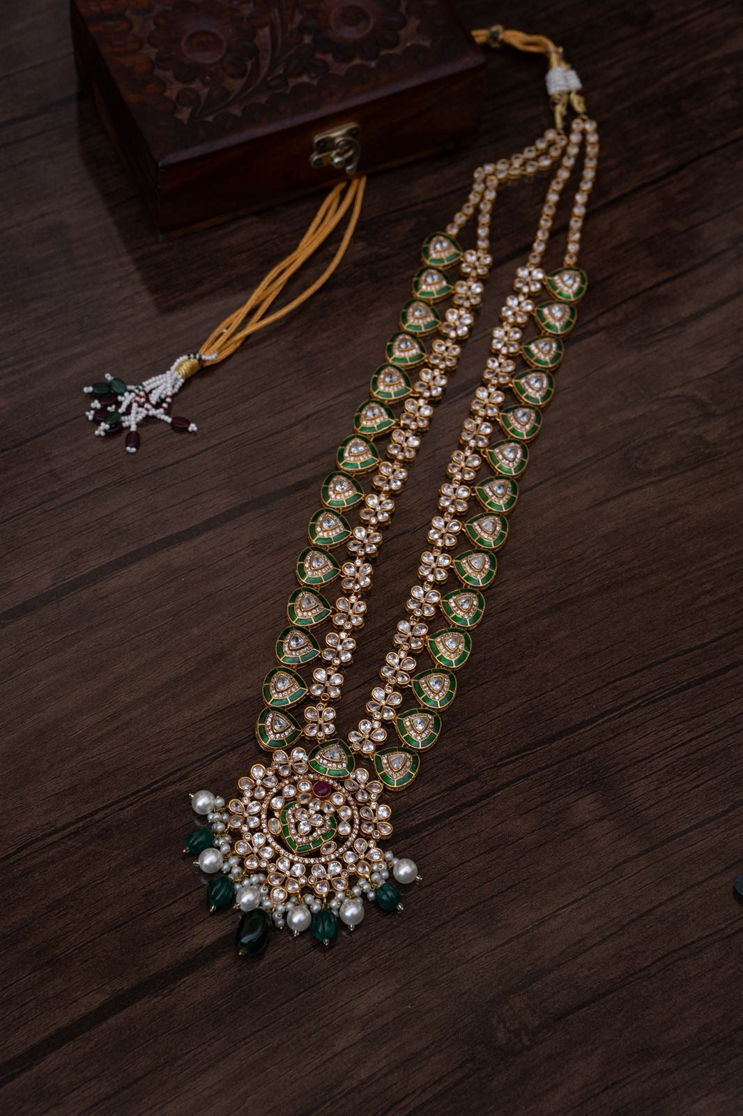 Maharani Emerald Imperial Gold-plated Bridal Set