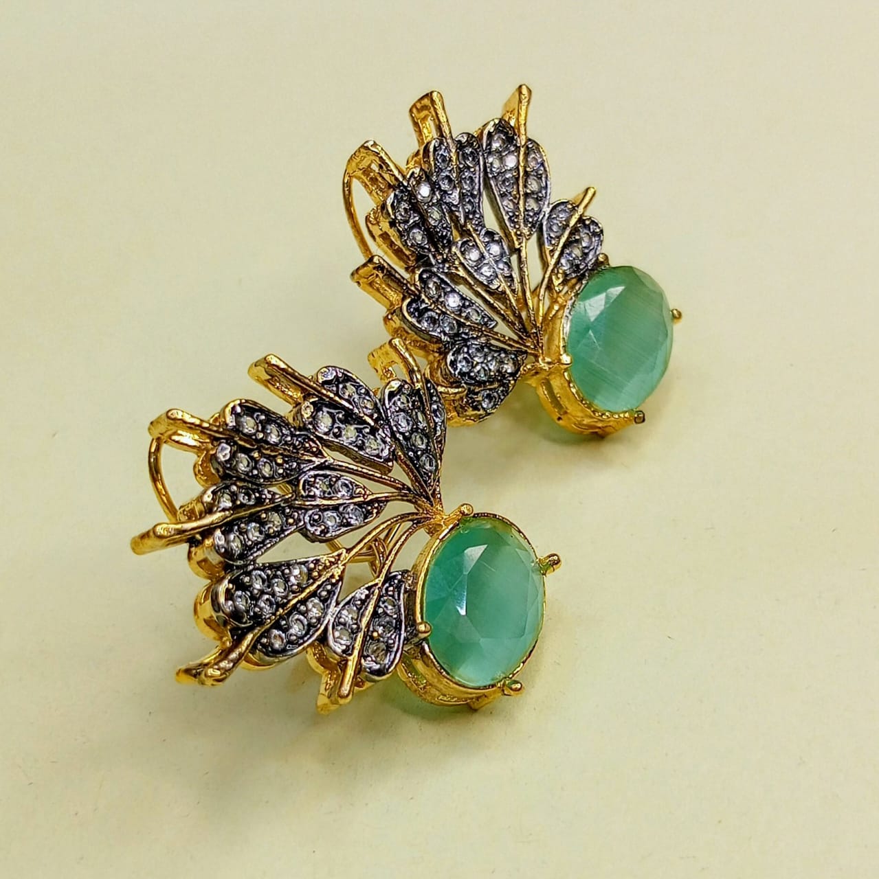 Butterfly Bloom Studs | Gemstone & Micro-Pave Designer Earrings