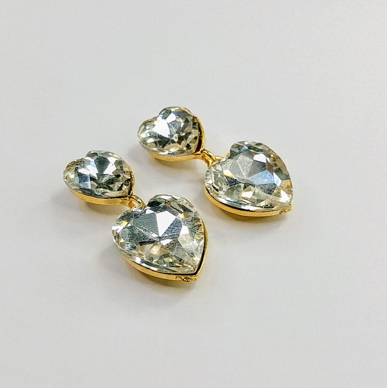 The Duet Heart Drops | Linked Faceted Gemstones