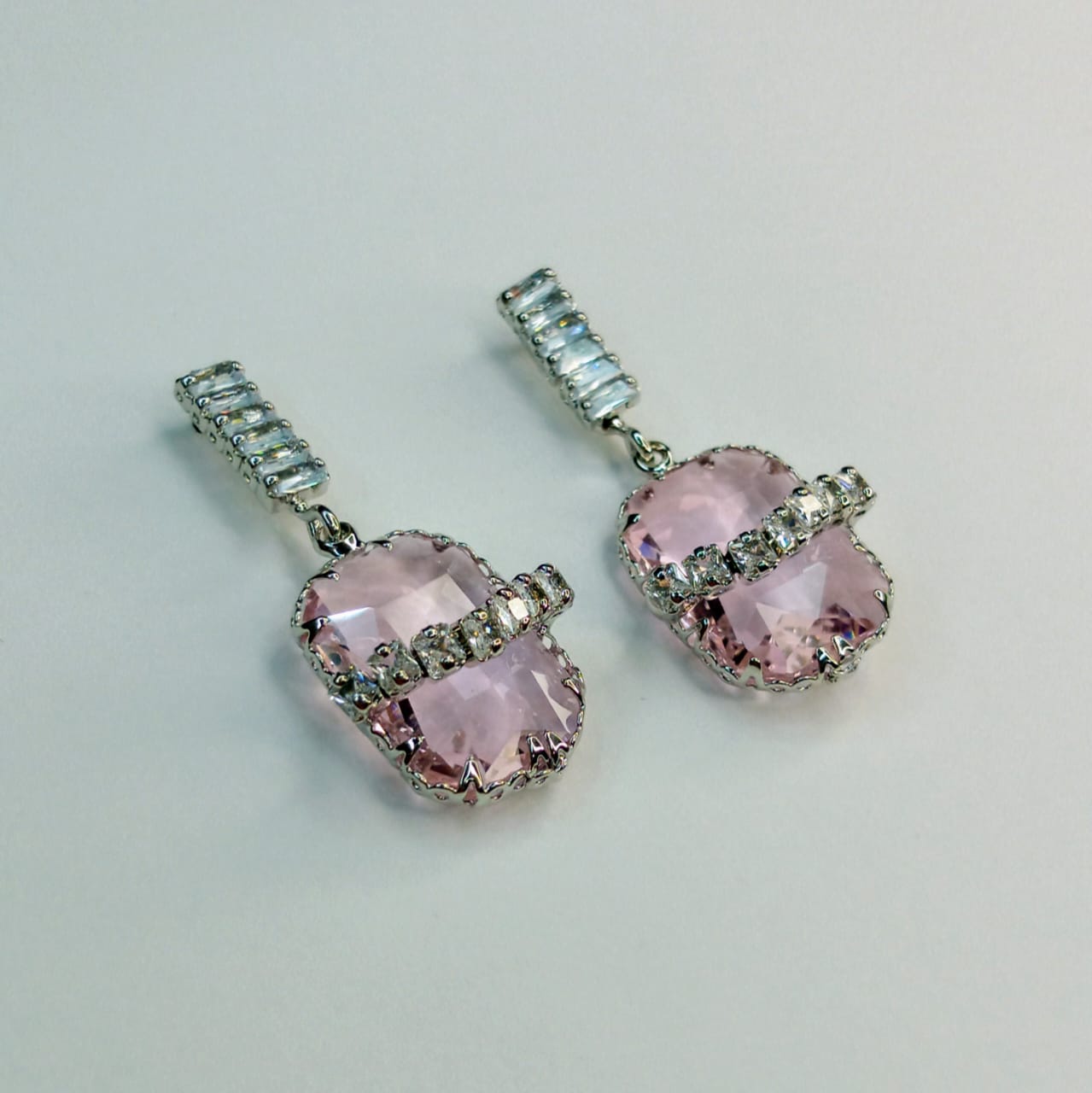 The Gemstone Bar Drops | Emerald-Cut Crystal & Diamond Band