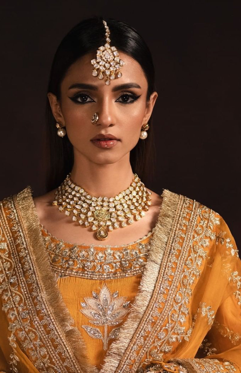 Mahira Gold-plated Polki Bridal Set