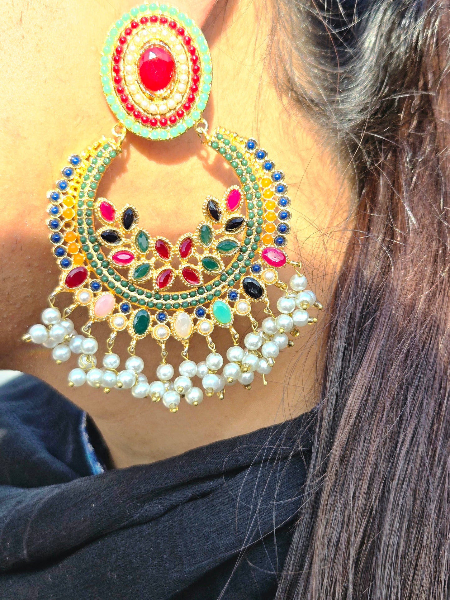 Mohar-e-Noor | Chandbali earrings