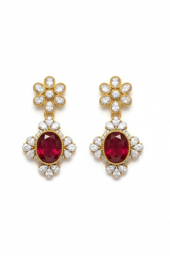 Royal Moissanite and Doublet Statement Necklace Set