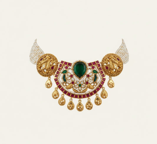 Jadau Pachi Kundan Choker Set