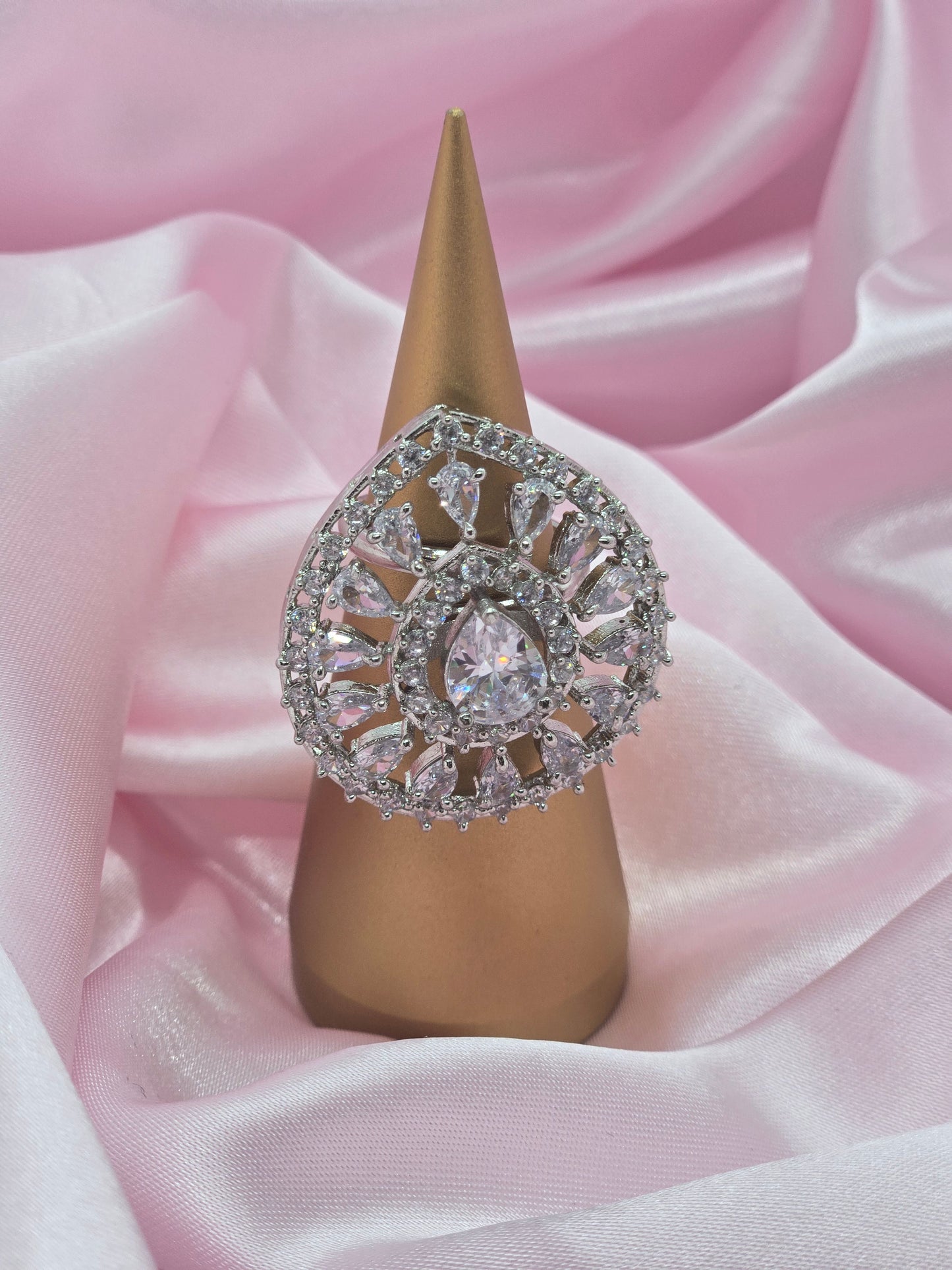 Celestial Tear CZ Ring