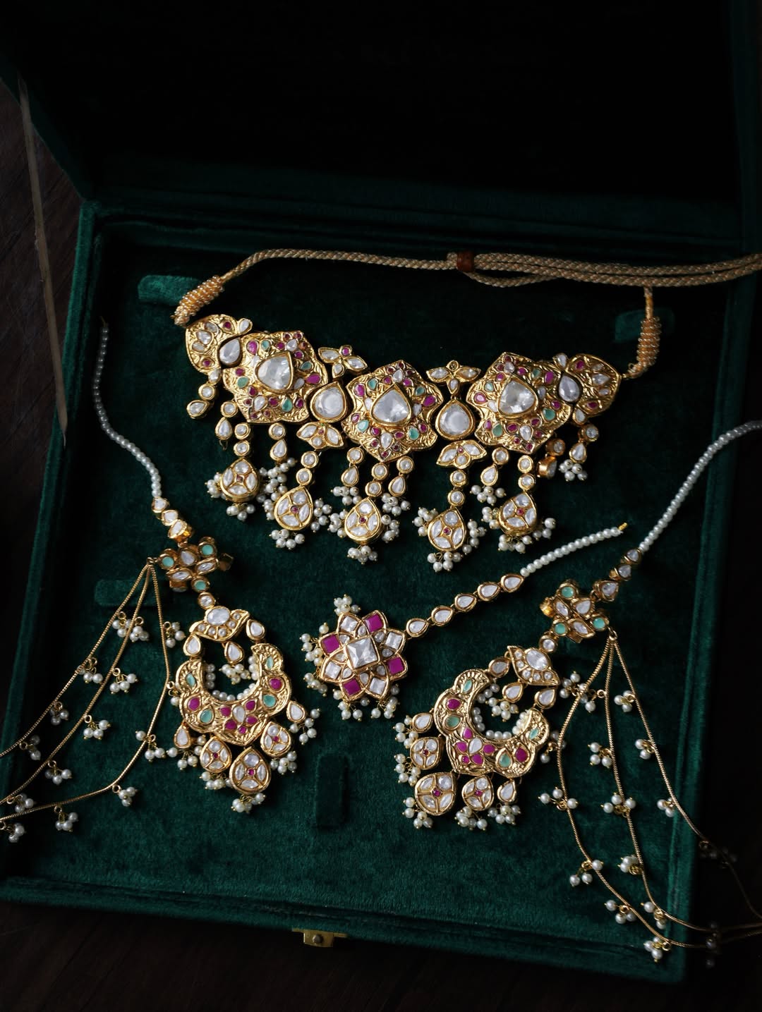 Falak Gold-plated Polki Choker Set