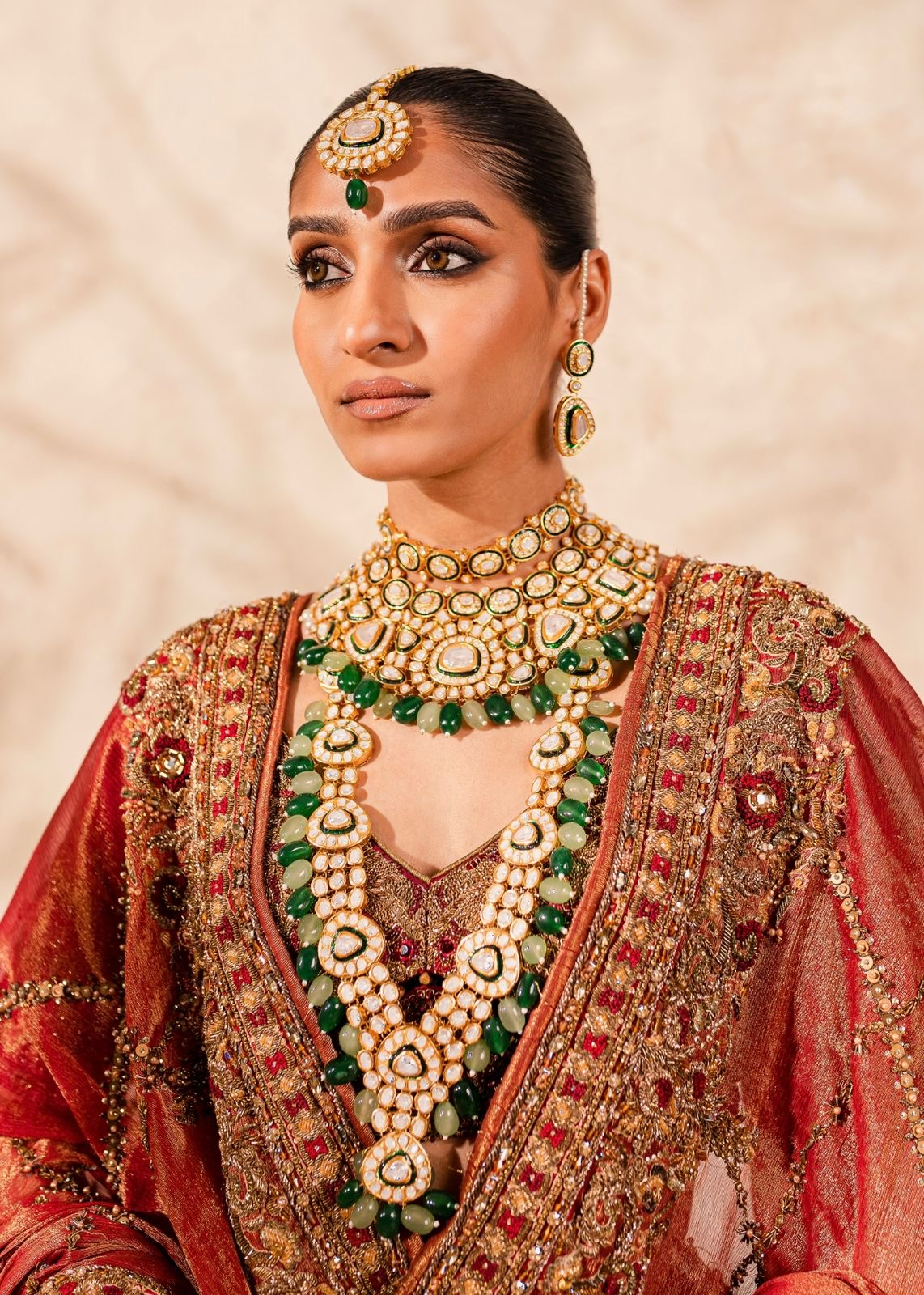 Noor-e-Saltanat Gold-plated Polki Bridal Set