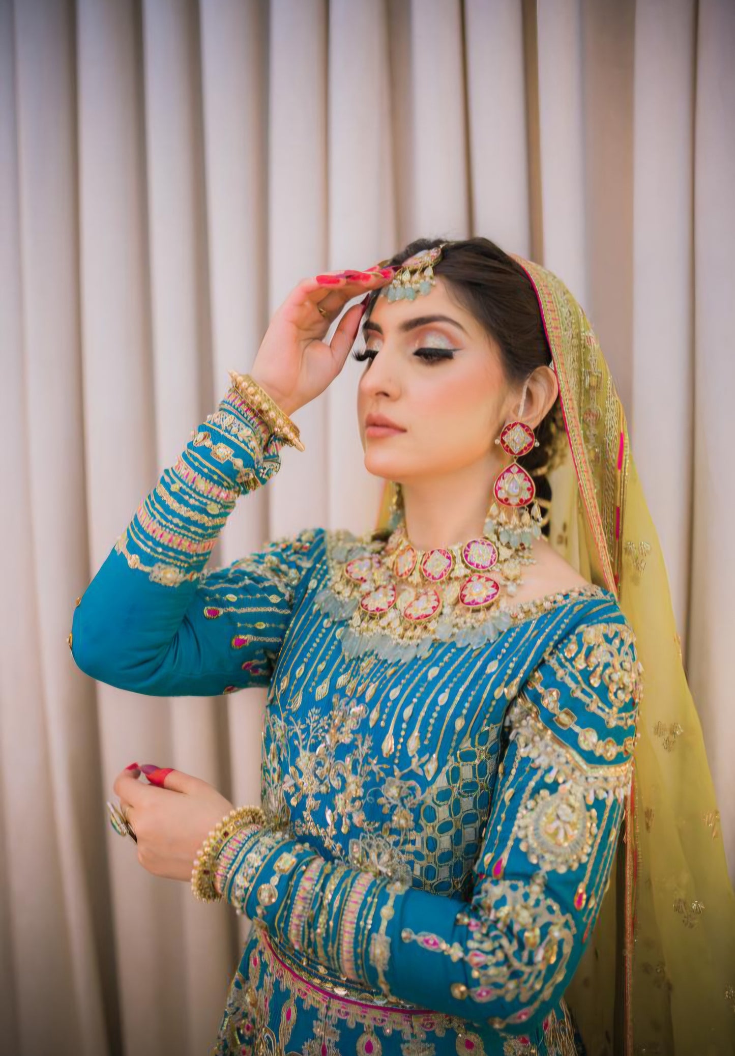 Mumtaz Gold-plated Polki Bridal Set
