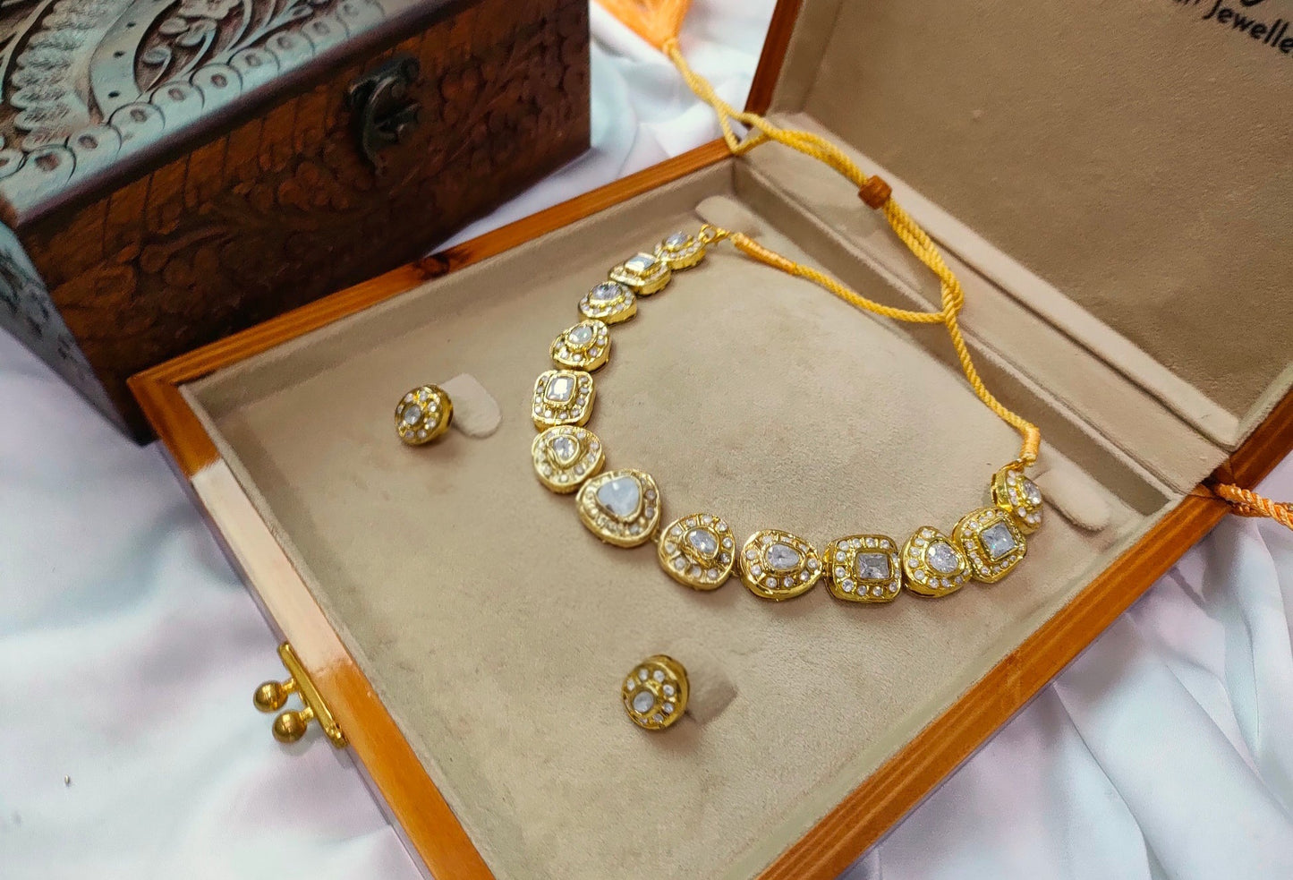 Naaz Gold-plated Polki Choker Set