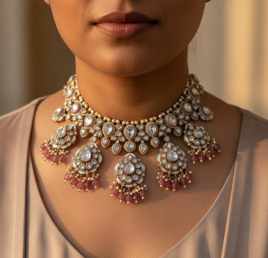 pink pearl necklace