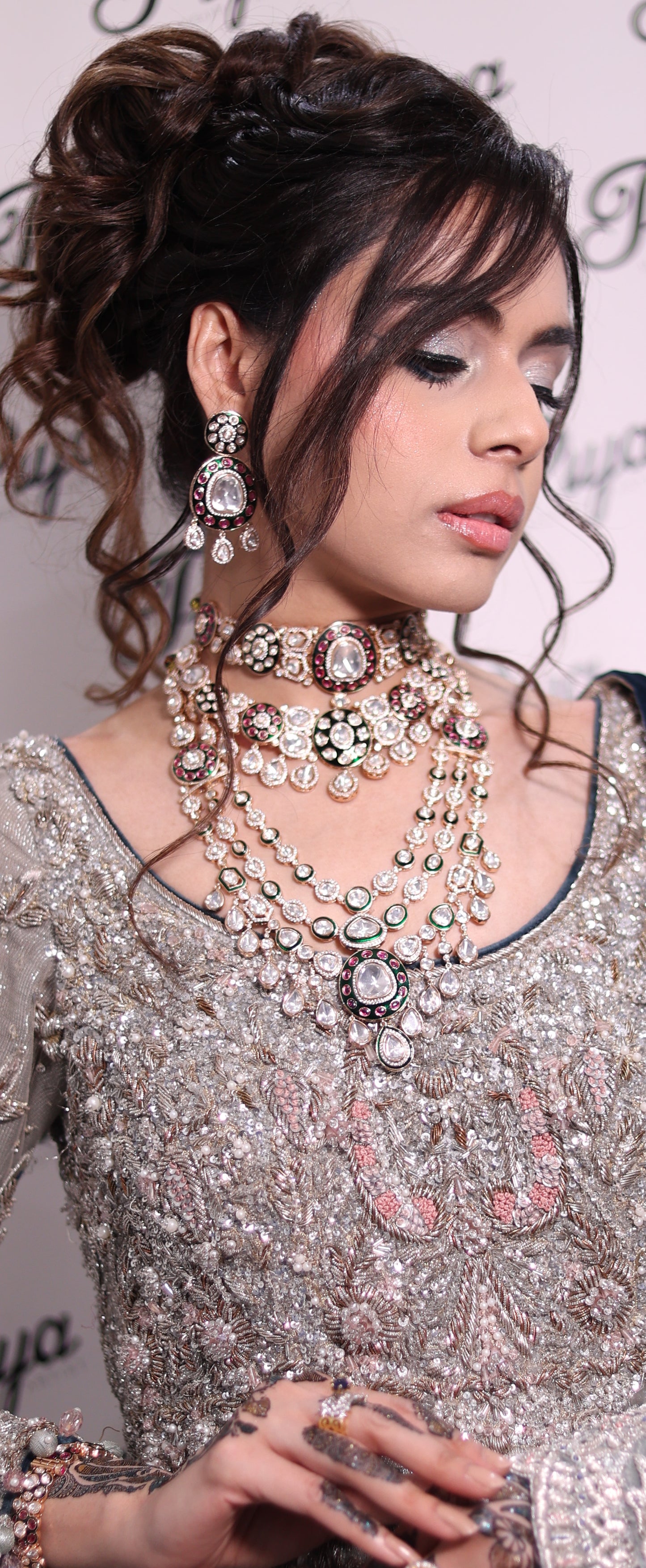 Mahtab Moissanite Polki Bridal Choker Set