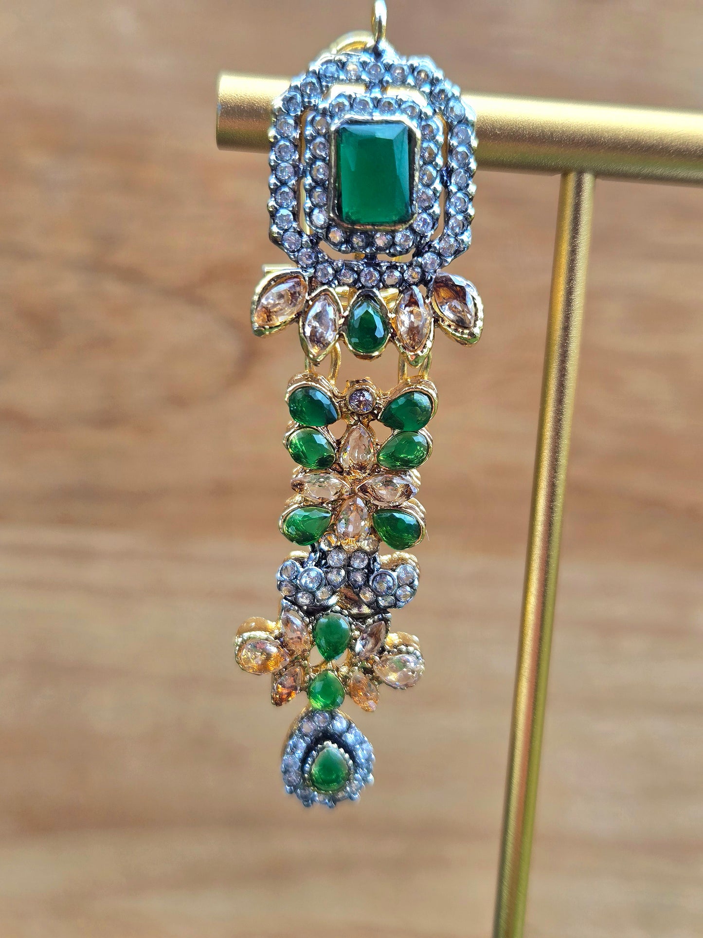 emerald drop earrings