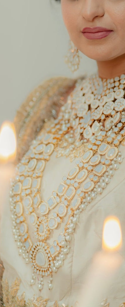 Sheesh Mahal Gold-plated Polki Mala