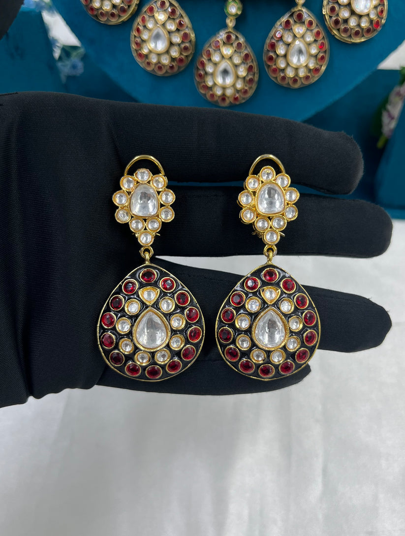 Zeenat Meenakari and Moissanite Polki Bridal Set