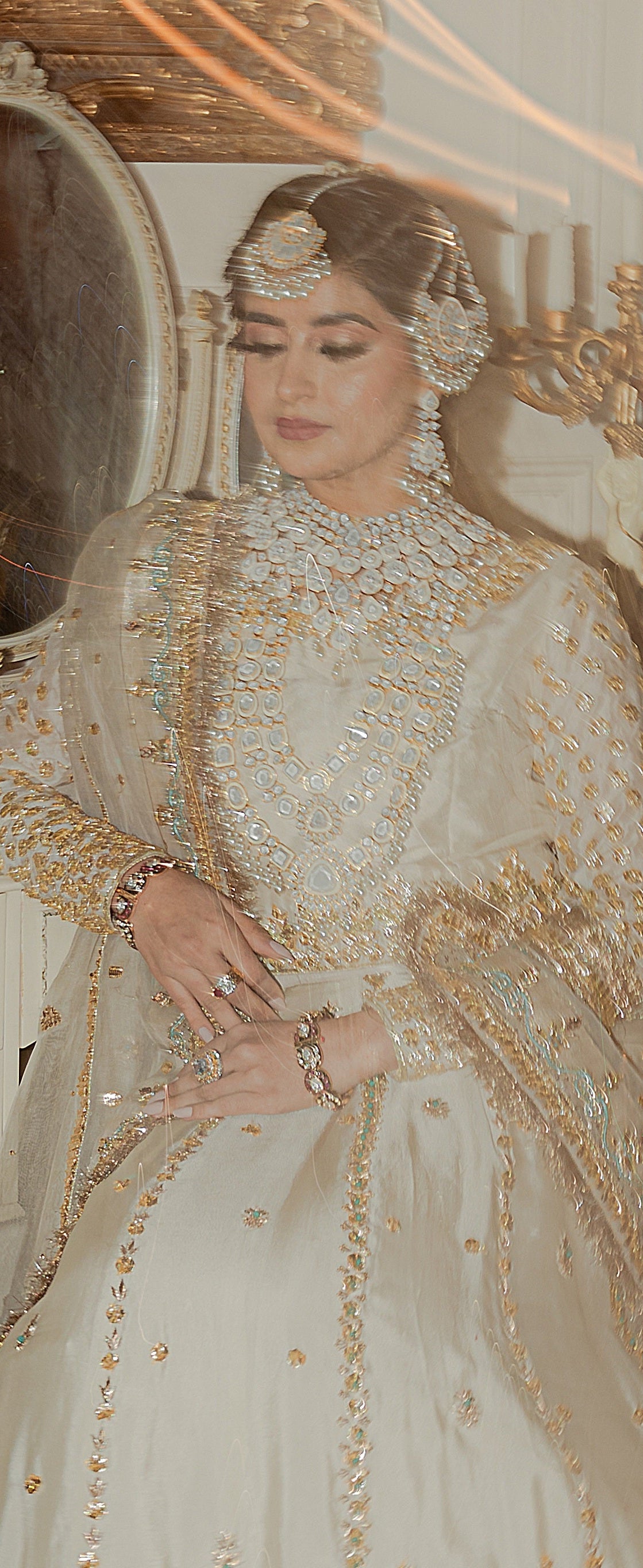 Sheesh Mahal Gold-plated Polki Mala