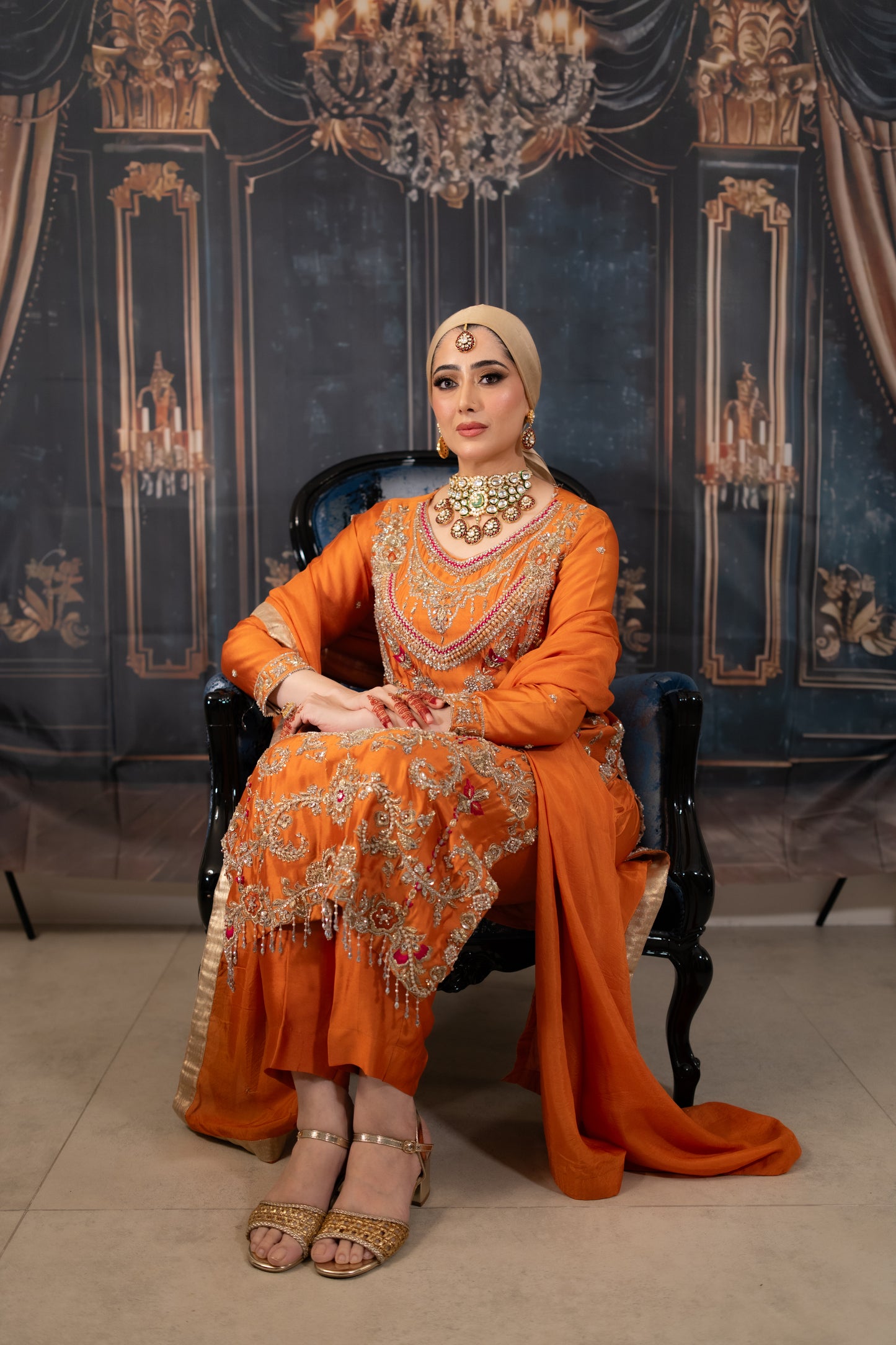 Zeenat Meenakari and Moissanite Polki Bridal Set