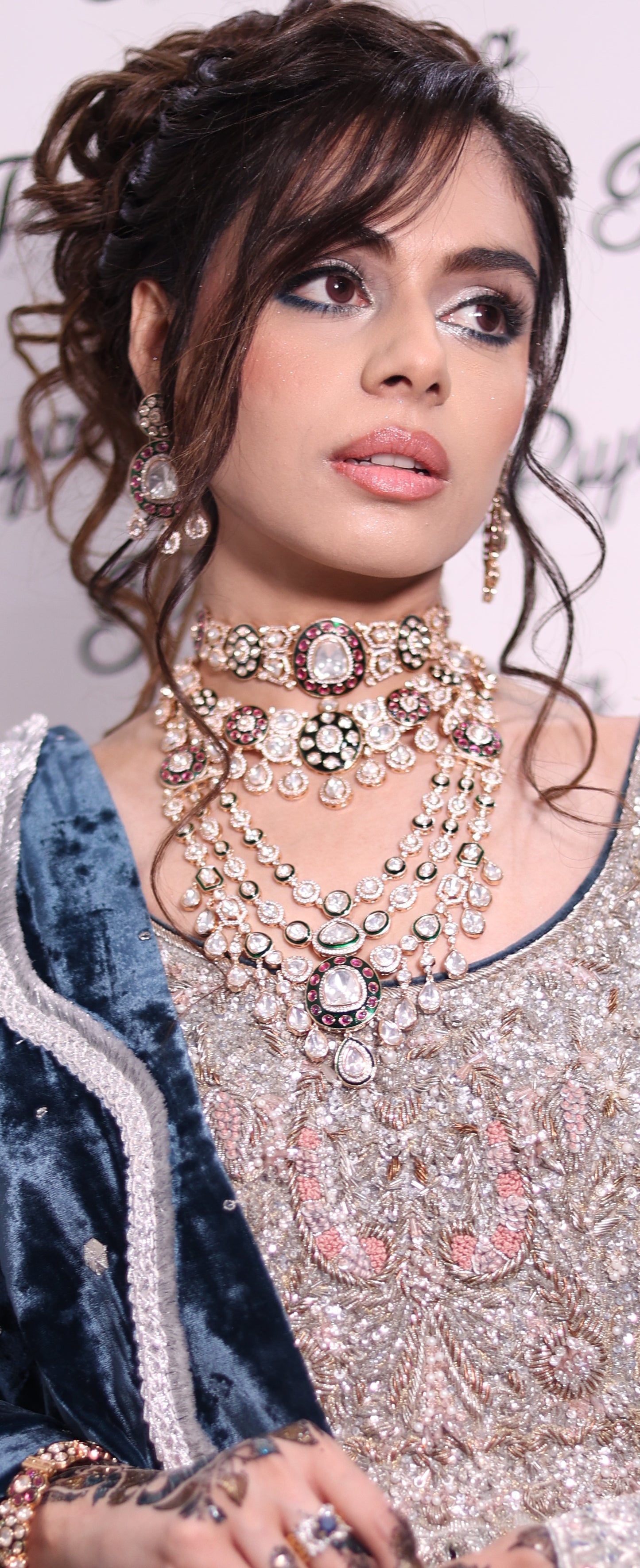 Mahtab Moissanite Polki Bridal Choker Set
