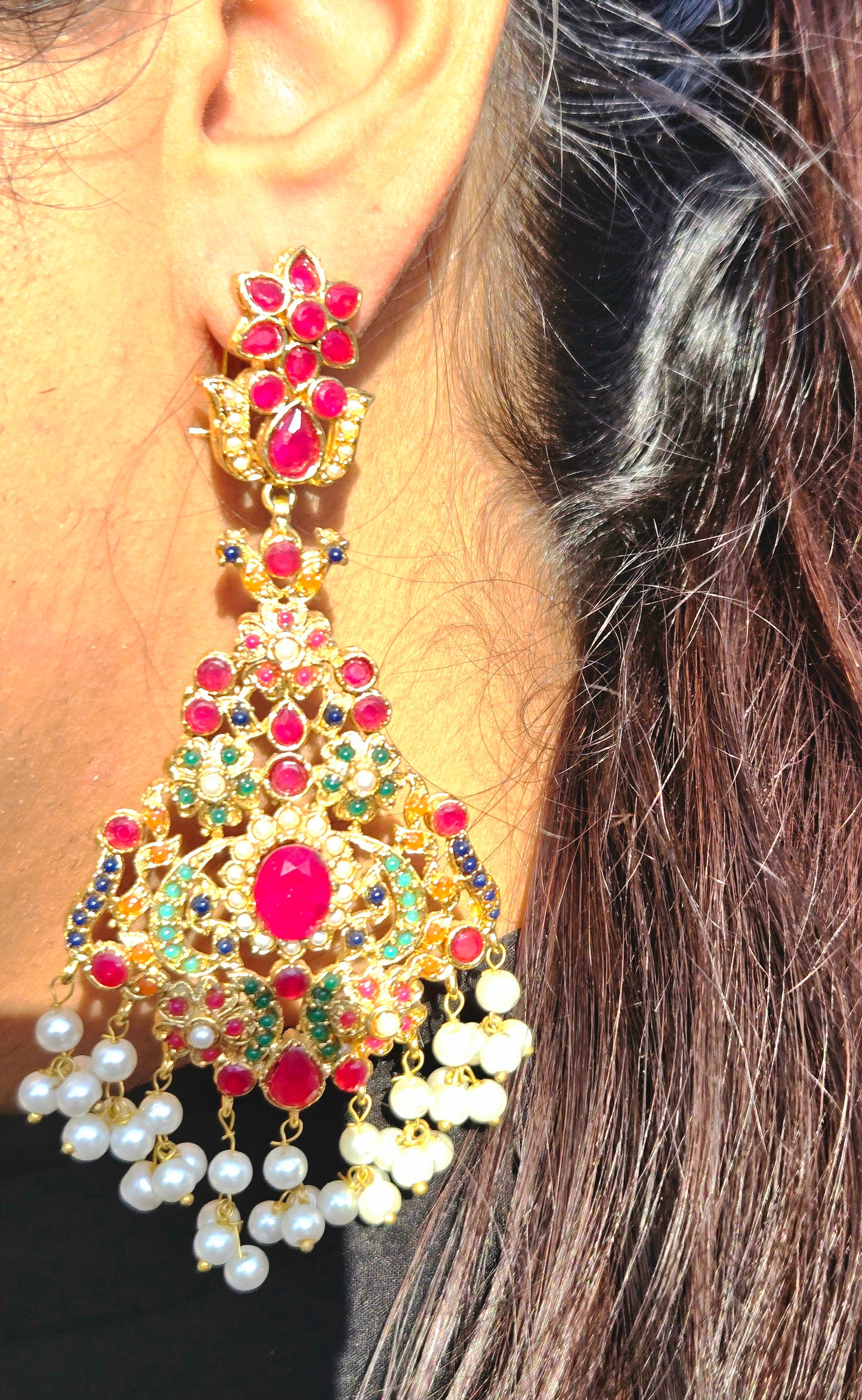 Gulaabi Noor | Tiered Kundan & Pearl Cascade
