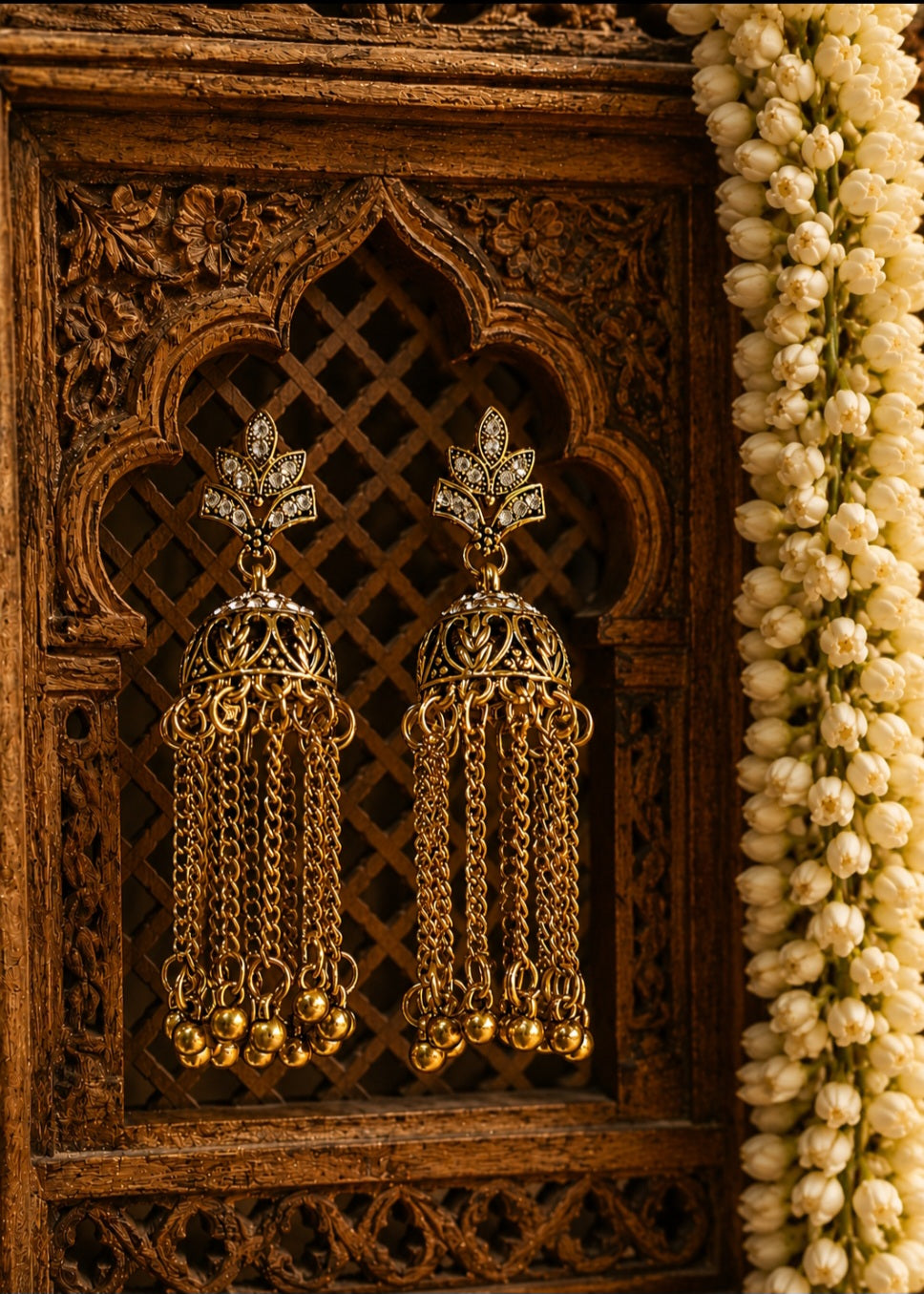 The Cascade Tassel Jhumka