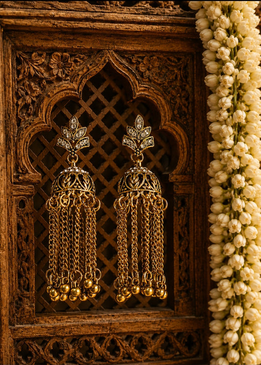 The Cascade Tassel Jhumka