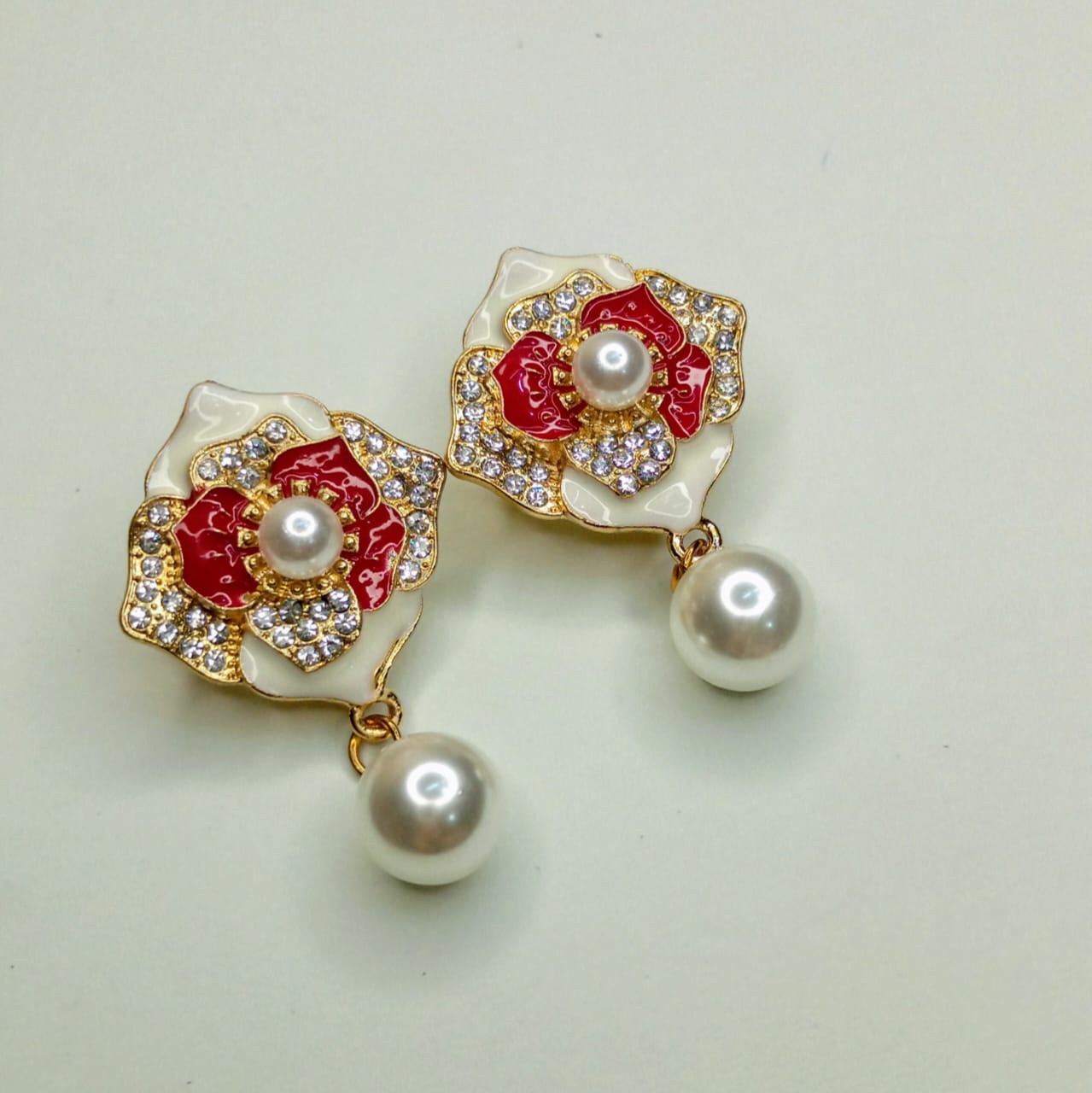 Floral Passion |Hand Painted Flower Earrings