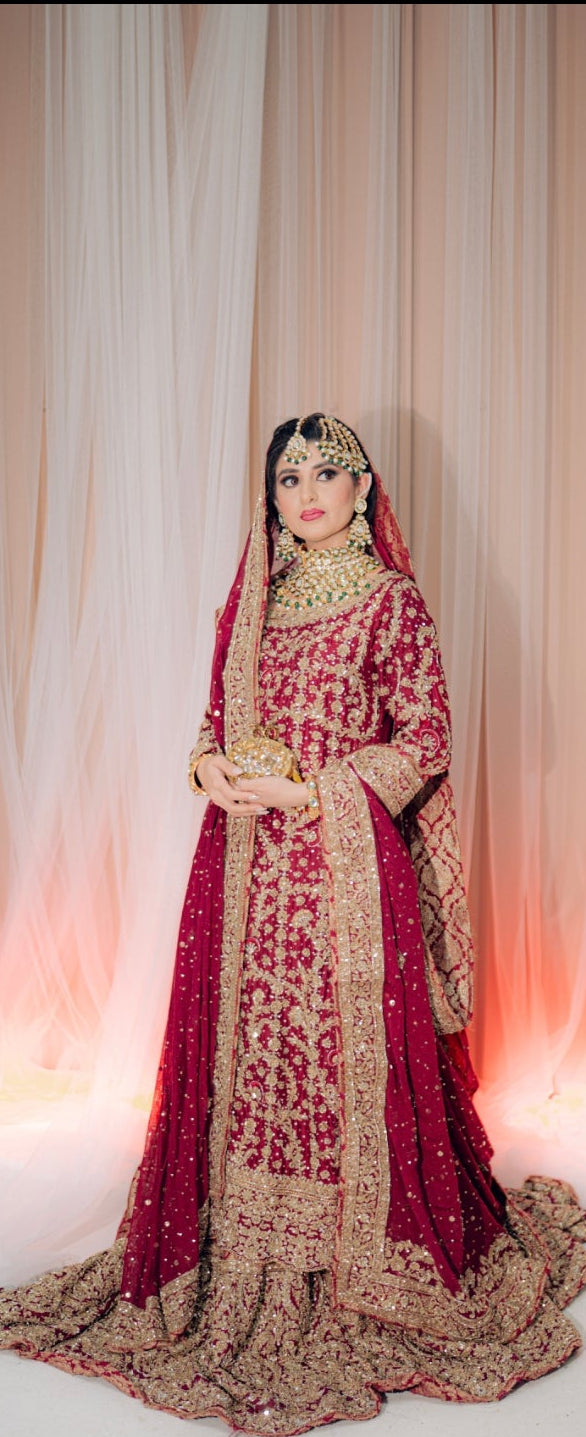 Noor-ul-Qamar Gold-plated Polki Bridal Choker Set