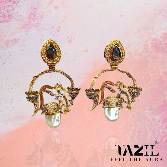 baroque pearl drop earrings