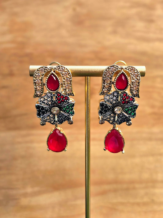 Red Stone Earrings