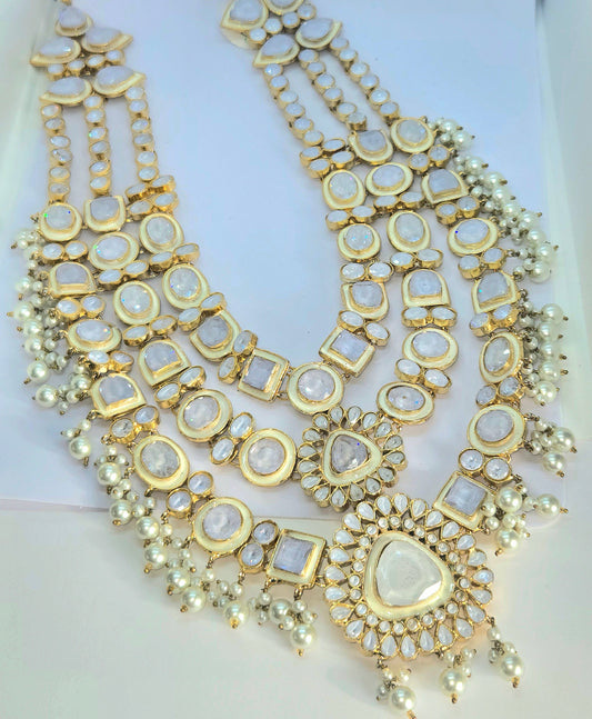 Sheesh Mahal Gold-plated Polki Mala