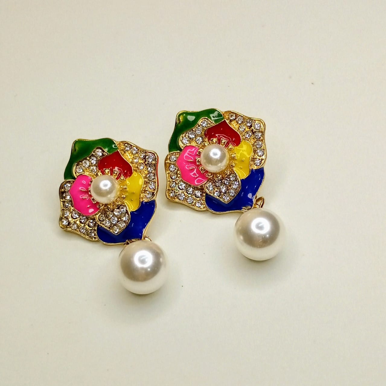 Floral Passion |Hand Painted Flower Earrings