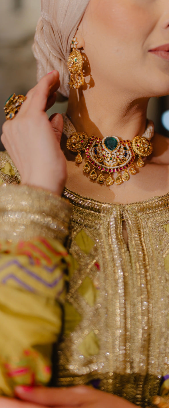 Jadau Pachi Kundan Choker Set