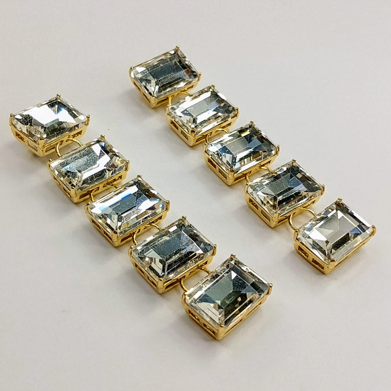 The Baguette Cascade Drops | Linear Crystal Chain