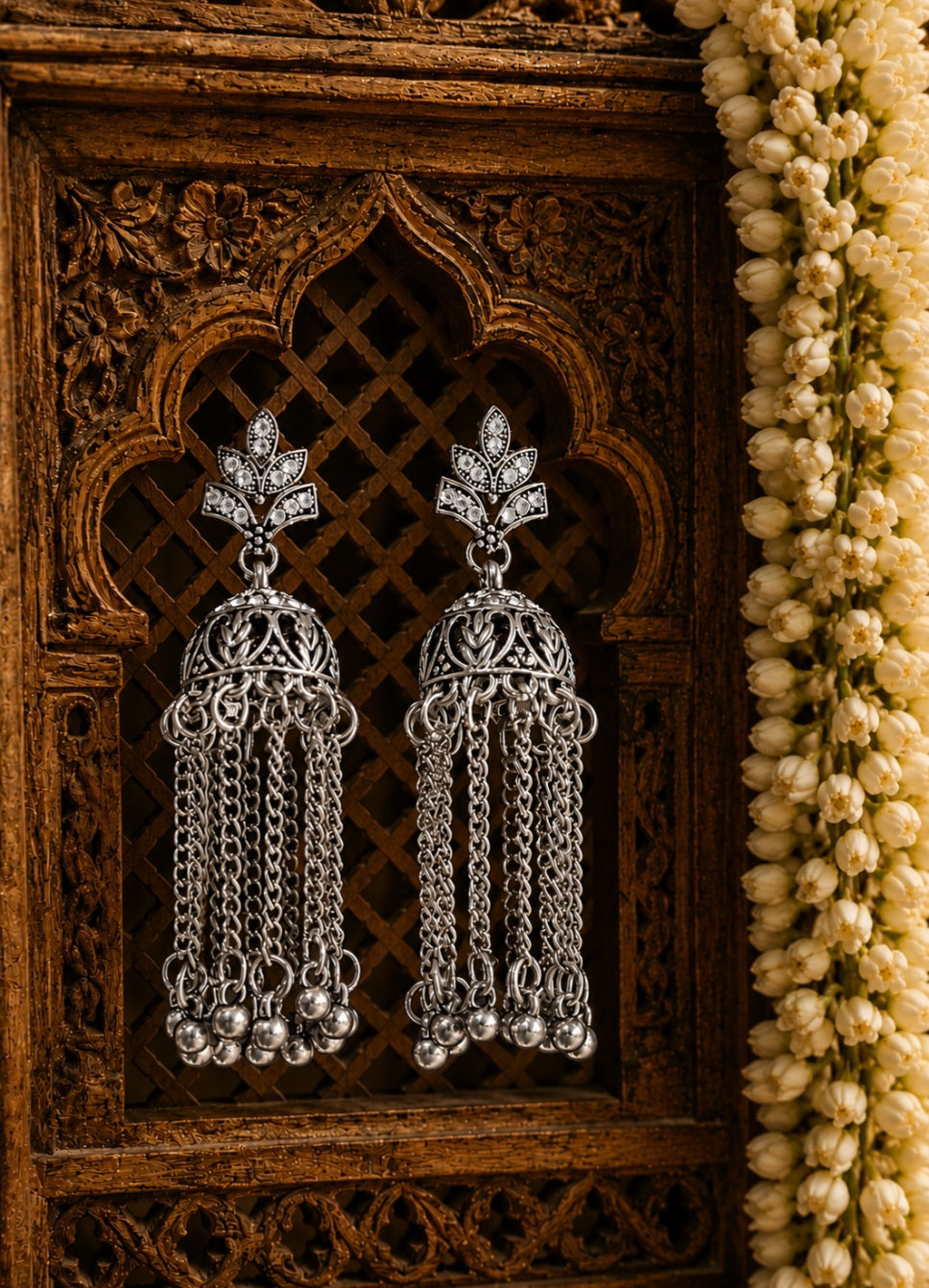 The Cascade Tassel Jhumka