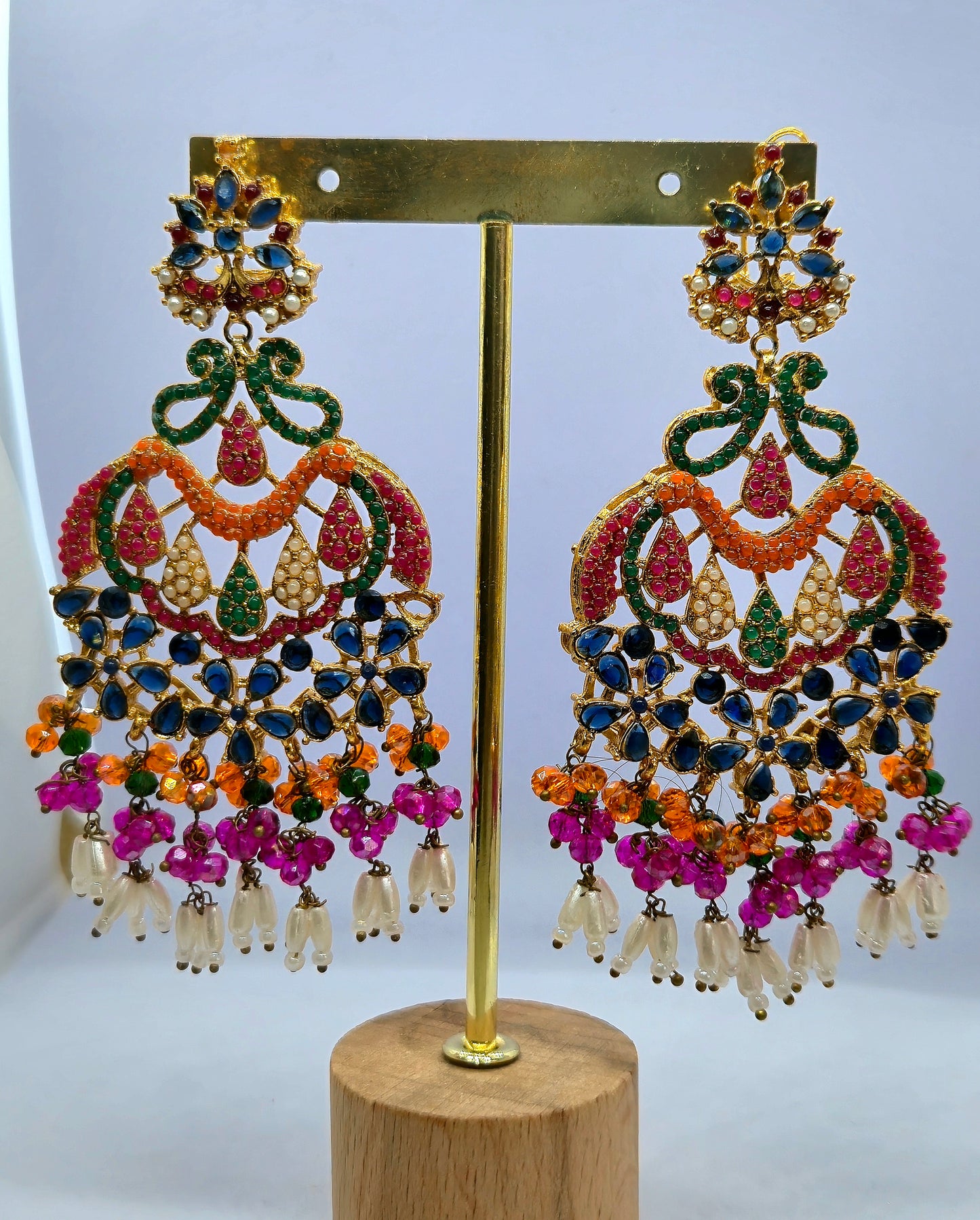 Satrangi Saaz| Nauratan Festive Earrings