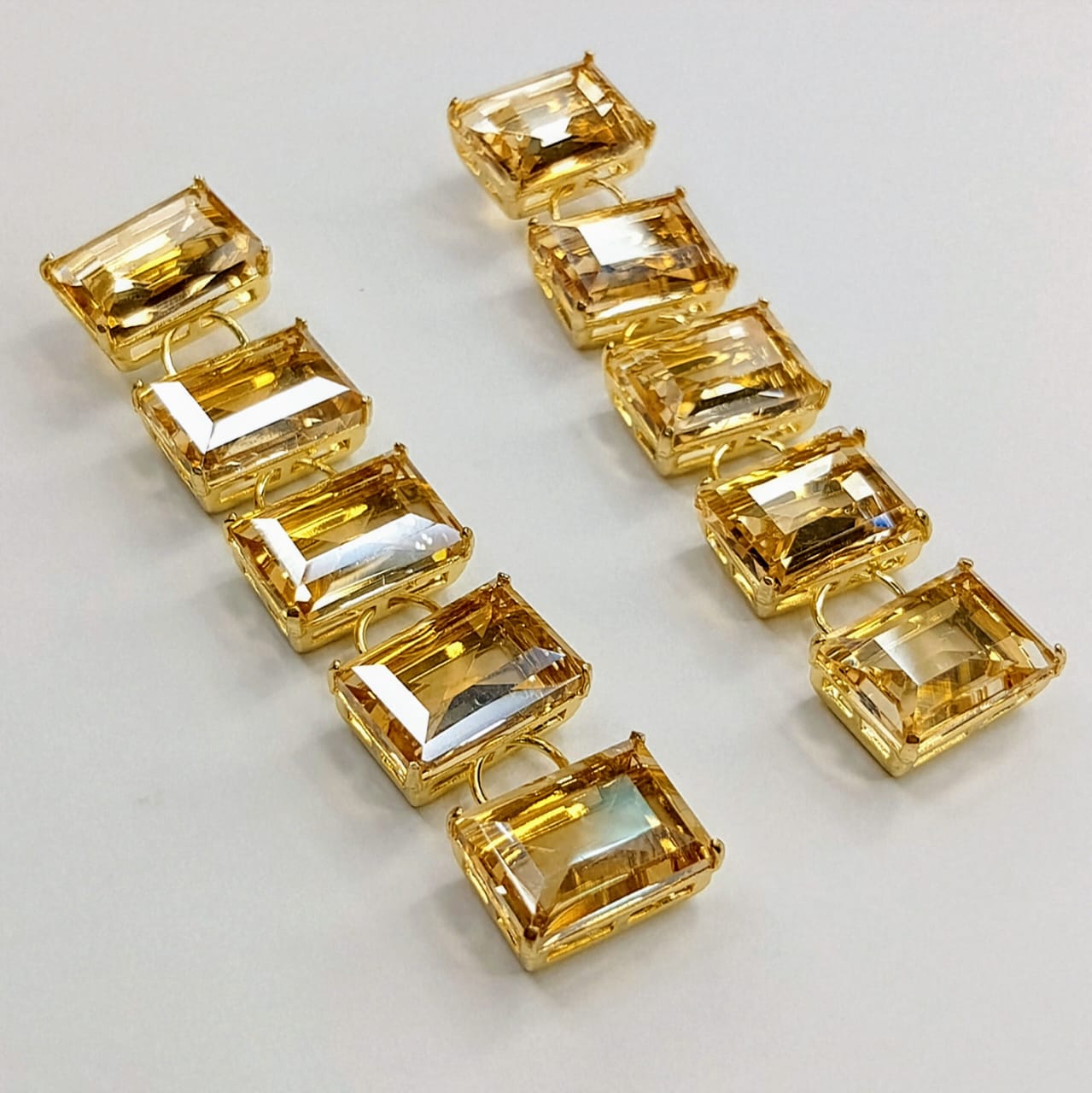 The Baguette Cascade Drops | Linear Crystal Chain