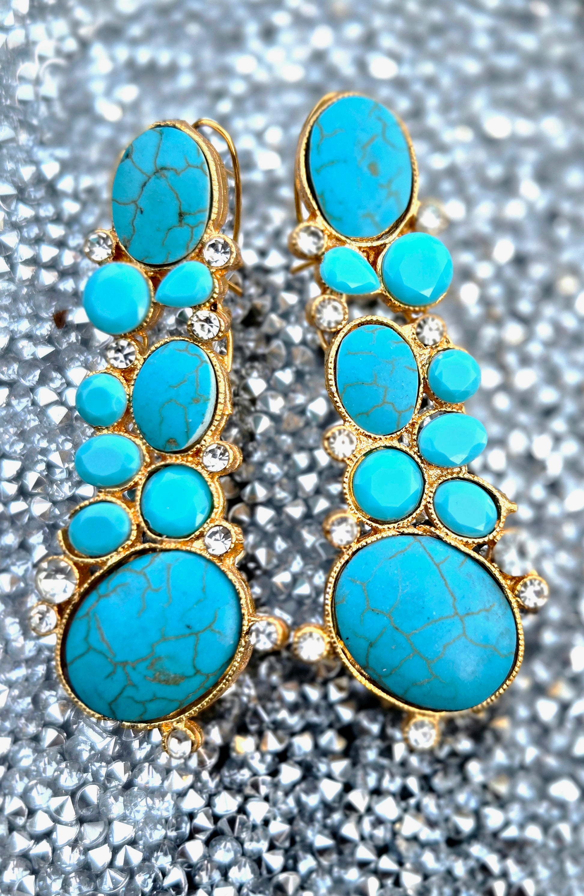 clustered pearl earrings